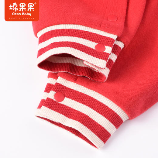 棉果果商场同款春季新品男童纯棉舒适柔软亲肤拼色时尚对开连体衣M112722223008 商品图5