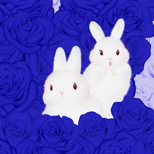 Darren Zhou版画《I love you too》蓝色妖姬-999版 商品图2