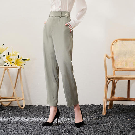 EITIE爱特爱春季新款干练职业百搭显瘦修身铅笔裤女小脚裤6905612 商品图3