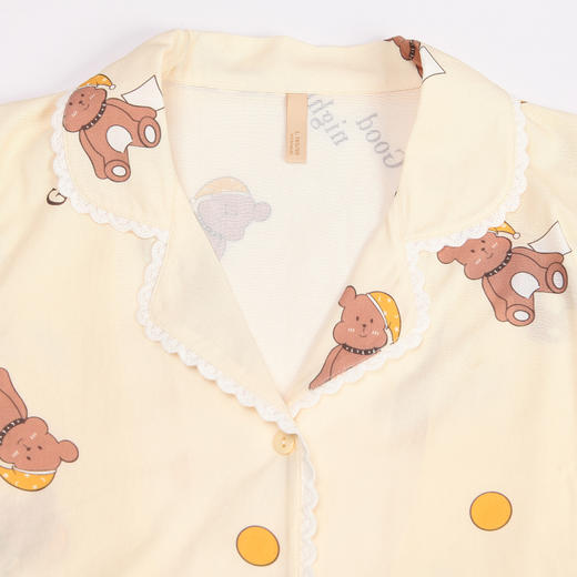 都市丽人梭织人棉薄长袖家居服睡衣LH3CA3 商品图8