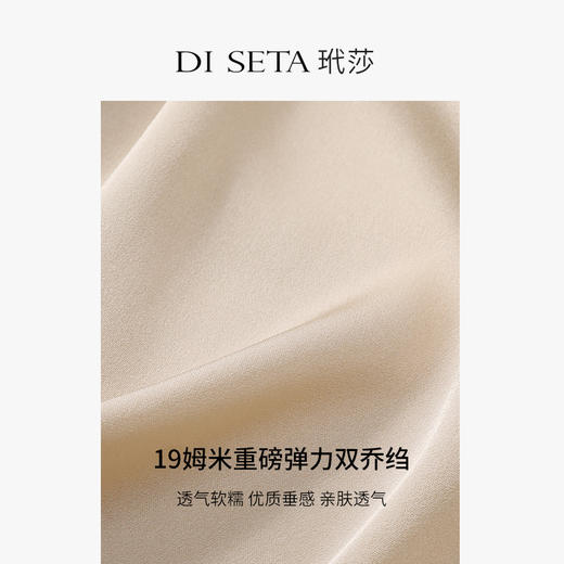 玳莎气质桑蚕丝衬衫女春新款时尚高级感通勤职业飘带领上衣  DA31301 商品图3