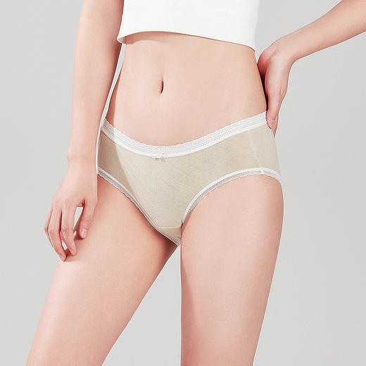 都市丽人基础系列人棉三角裤女士内裤低腰三角裤LK33D9 商品图0