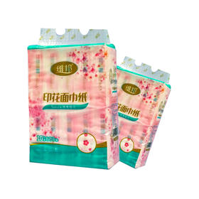 维邦超柔樱花印花条巾纸【17抽/包（68张）10包/提】