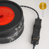 莺歌烧 电陶炉煮茶功夫茶具电茶炉小型 黑底银竹（竹节）静音无线遥控电陶炉 商品缩略图2