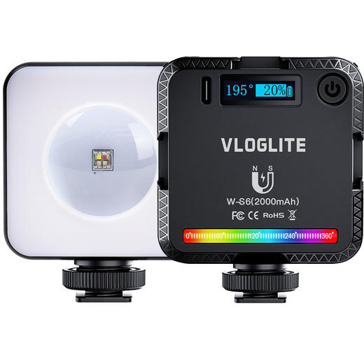 狼族优选丨W-S6迷你磁吸口袋直播灯补光灯 RGB网红落日氛围夕阳灯套装 商品图4