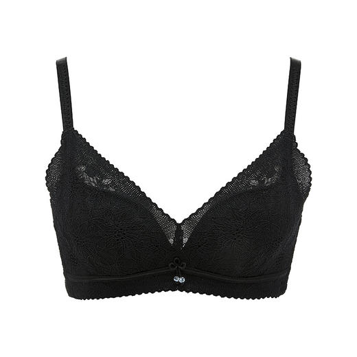 都市丽人自然舒适常规内衣A杯中厚3/4杯蕾丝文胸三排树脂胶圈LB31A3 商品图5