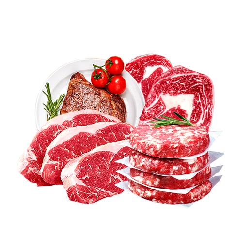 谷饲牛排套餐 | 精选纯血黑安格斯牛 肉质鲜嫩 肥瘦均匀雪花丰富 低脂肪高蛋白  原切上脑/肉眼牛排/牛肉饼 商品图5