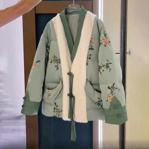 ZYT-新款秋冬季加厚新中式国风中长款外套潮 商品图1