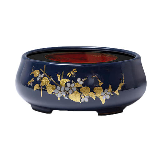 【样品清仓特价，无包装，介意者慎拍】莺歌烧 电陶炉煮茶茶炉小型家用无线遥控静音电热炉 霁蓝瓜香满园 商品图0