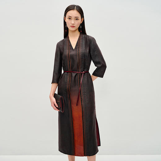 TANGY Collection/天意精品2023春季莨绸吊染连衣裙 商品图1