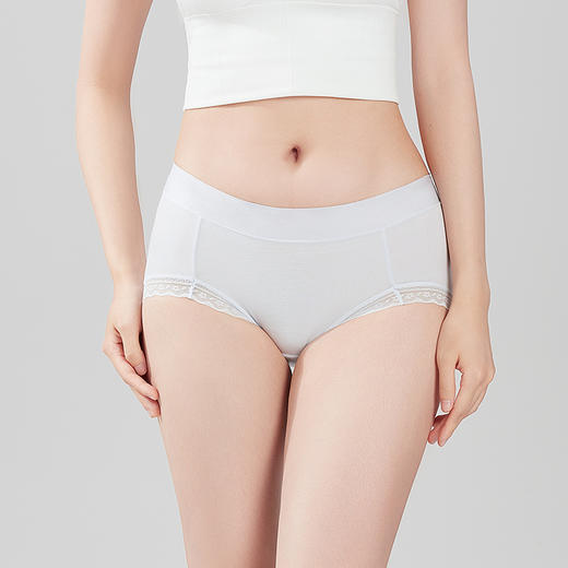 都市丽人健康系列天丝棉平角裤女士内裤新年本命年红品中腰平角裤LK35D4 商品图0