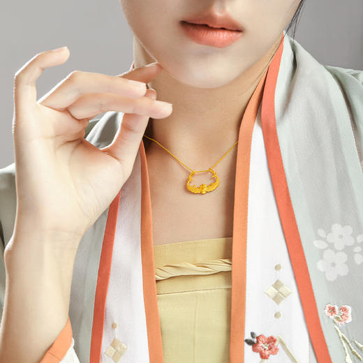 宫匠造办 皇家小小 鸿福黄金吊坠 商品图6