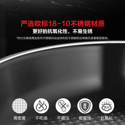 德国菲仕乐Fissler小皇冠雅格菁选进口不锈钢炒锅炒菜锅 商品图1