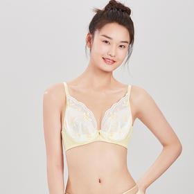 都市丽人自然舒适常规内衣C杯超薄3/4杯蕾丝文胸二排软钢圈LB32A8