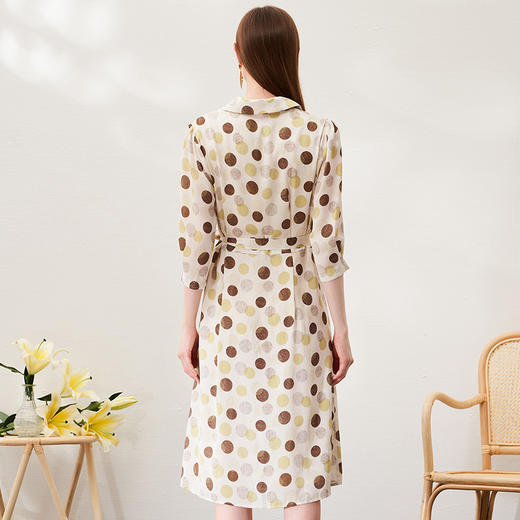 EITIE爱特爱春季新款印花时尚气质A字裙连衣裙6907617 商品图4