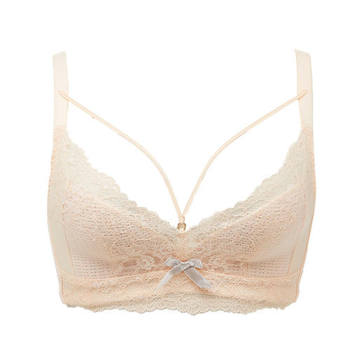 都市丽人WISECOOL常规内衣B杯超薄三角杯蕾丝文胸三排无钢圈LB32D5 商品图5