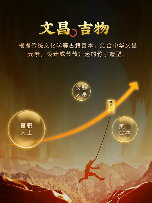 【事业】灵机吉品高升黄玉文昌塔笔筒摆件 商品图2