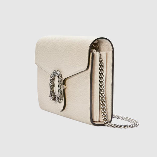 【一】GUCCI 古驰 女士 Dionysus系列 链条皮革迷你手袋 白色 401231 CAOGM 9174 商品图1