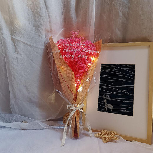 520七夕情人节永生满天星干花束仿真花成品礼品 snn07 商品图6