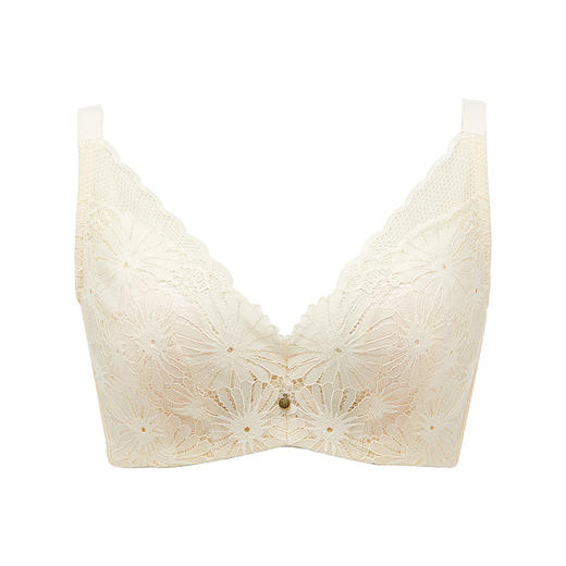 都市丽人完美包容内衣CD超薄3/4杯蕾丝文胸四排软钢圈LB33J1 商品图3