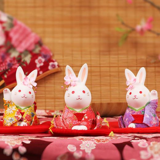 药师窑樱花和服兔子，不同颜色、手势寓意不同，可以带来不同的好运 商品图1