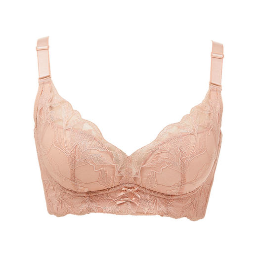 都市丽人舒软挺塑调整型内衣AB中厚3/4杯蕾丝塑身文胸四排无钢圈LJ34A8 商品图4