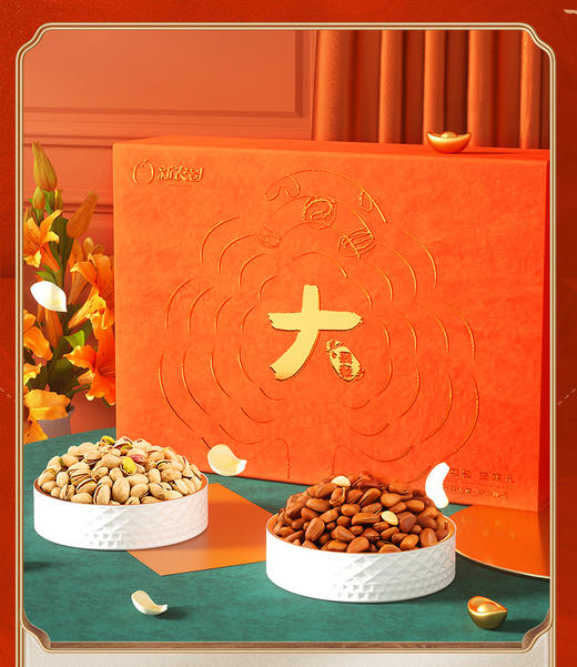 新农哥大颗粒坚果节日礼盒高端1095g/6罐环球树尖御果 商品图1
