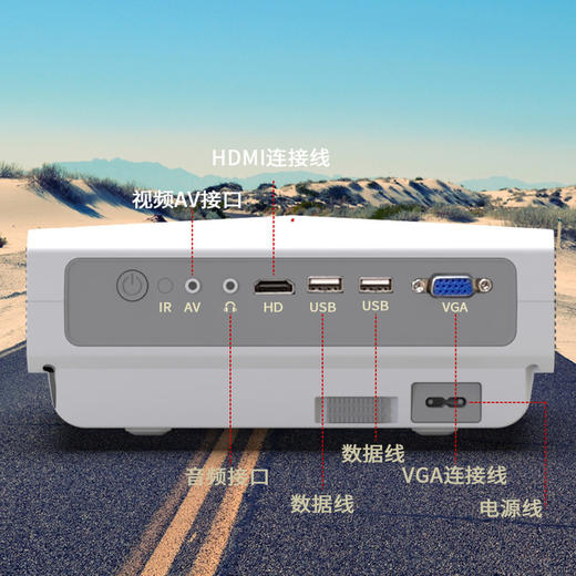 【无需幕布】新款超高清投影仪 家用便携无线手机wifii家庭影院 激光电视卧室智能家庭影院手机同屏墙机投屏办公用会议户外放映机全套 商品图2