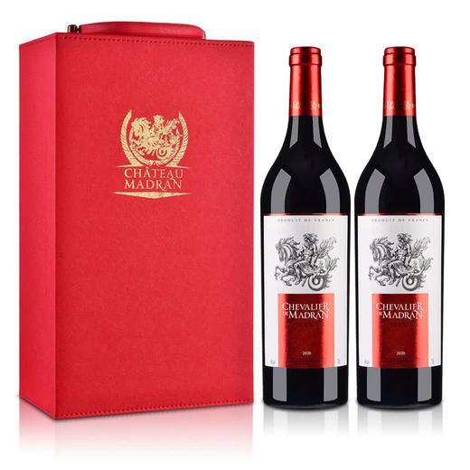 法国龙马骑士（梦特骑士）窖藏干红双支礼盒套装750ml*2 商品图1