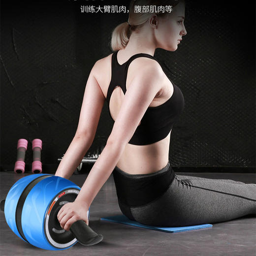 【激活腹肌 在家练出好身材 送跪垫!】自动回弹健腹轮 稳固防滑塑形 黑科技瘦减肚子肥肚卷腹收腹男女士健身器材家用静音 商品图2