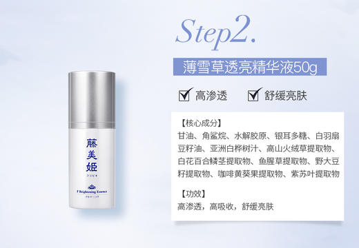 【中欧班列精选】日本精华液 原装进口藤美姬薄雪草透亮精华液 50g 商品图1