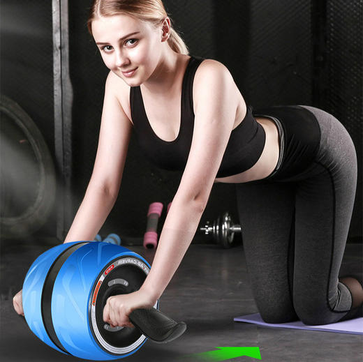 【激活腹肌 在家练出好身材 送跪垫!】自动回弹健腹轮 稳固防滑塑形 黑科技瘦减肚子肥肚卷腹收腹男女士健身器材家用静音 商品图1