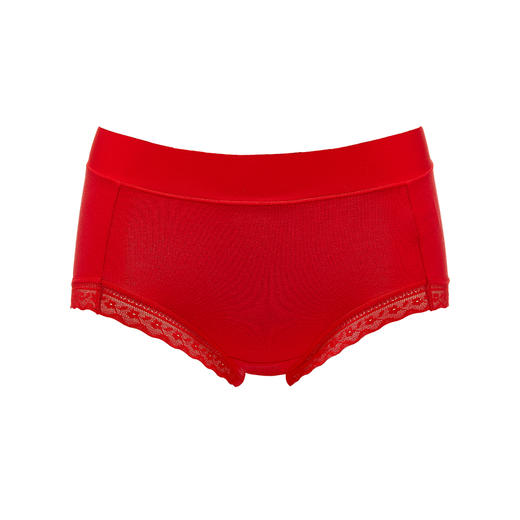 都市丽人健康系列天丝棉平角裤女士内裤新年本命年红品中腰平角裤LK35D4 商品图6