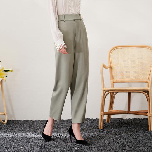 EITIE爱特爱春季新款干练职业百搭显瘦修身铅笔裤女小脚裤6905612 商品图2