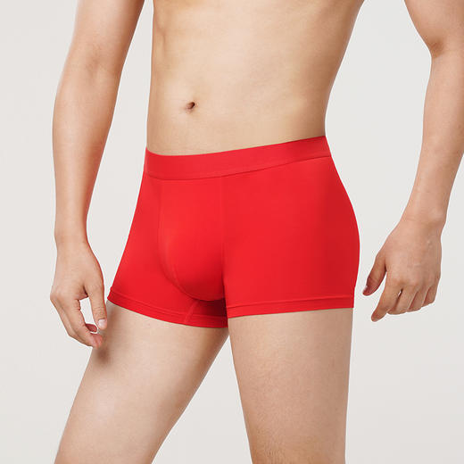 都市丽人简约基础棉拉架平角裤男士内裤新年本命年红品FK3CA2 商品图1