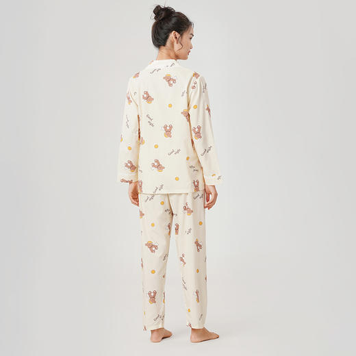 都市丽人梭织人棉薄长袖家居服睡衣LH3CA3 商品图2