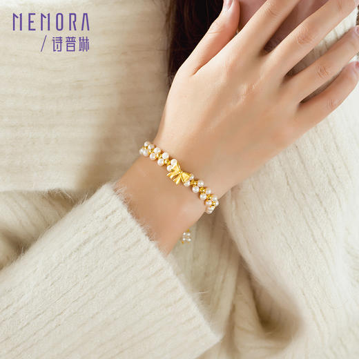 【积分抵值】在逃公主足金黄金蝴蝶结转运珠MEMORA诗普琳HP531001 商品图1