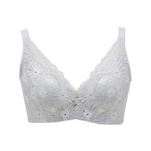 都市丽人完美包容内衣CD超薄3/4杯蕾丝文胸四排软钢圈LB33J1 商品图7