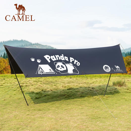 骆驼户外精致露营黑胶六角天幕帐篷防晒防雨便携野营野餐遮阳棚 1J32267476 商品图1