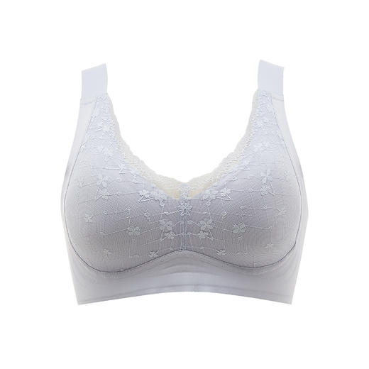 都市丽人Vbra内衣无尺码中厚3/4杯蕾丝文胸三排无钢圈LB368K 商品图5