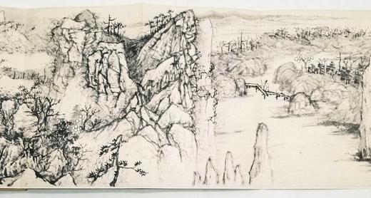 中国历代绘画大师长卷经典：《石涛 江山胜览图》，32开册页装长卷，四川人民美术出版社2018年版，定价88，售价30元。品相95成。 商品图5