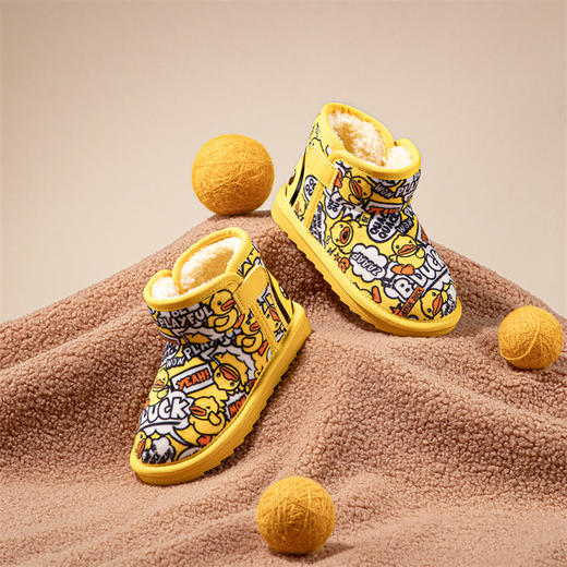 B.DUCK小黄鸭童鞋冬季棉鞋雪地靴26-37 B5315921 商品图3