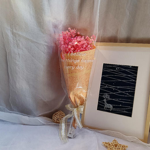 520七夕情人节永生满天星干花束仿真花成品礼品 snn07 商品图8