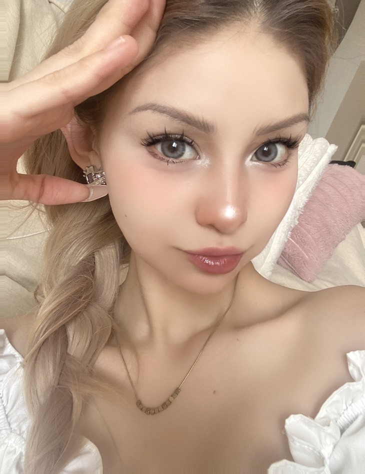 CLAIRECOLOR美瞳 年抛隐形眼镜 奶灰冻冻14.5mm 1副/2片-VVCON美瞳网21