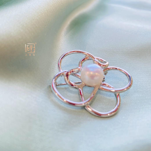 迎新年.十九年老店新装开业双庆福利 | 三生石“绽放”心中的花 珍珠多用胸针 商品图8