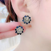 JU-A31611新款甜美银针轻奢水晶锆石耳环韩国时尚气质镶钻花朵耳扣耳饰 商品缩略图1