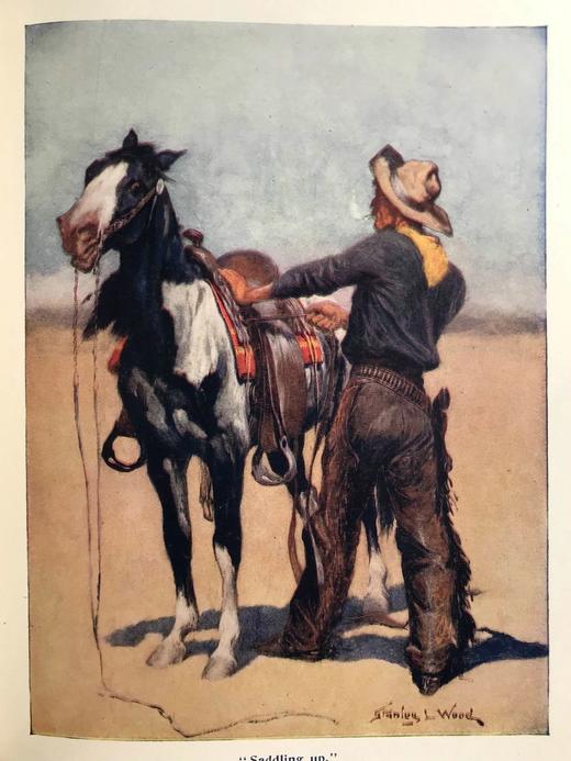 约20世纪早期 男孩故事书 数十幅插图（含多幅彩色） 布脊精装18开 商品图6