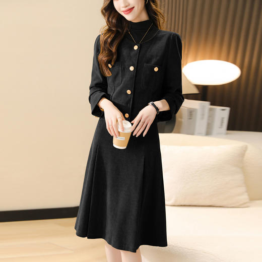 小香风套装感名媛气质修身显瘦短款外套+半身裙2件套HR-WX23029 商品图2