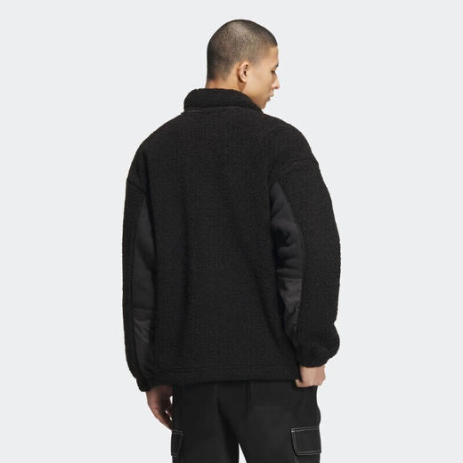 阿迪达斯 （adidas）三叶草抓绒衣新年款男春季户外保暖夹克仿羊羔绒运动外套HY7285 商品图1