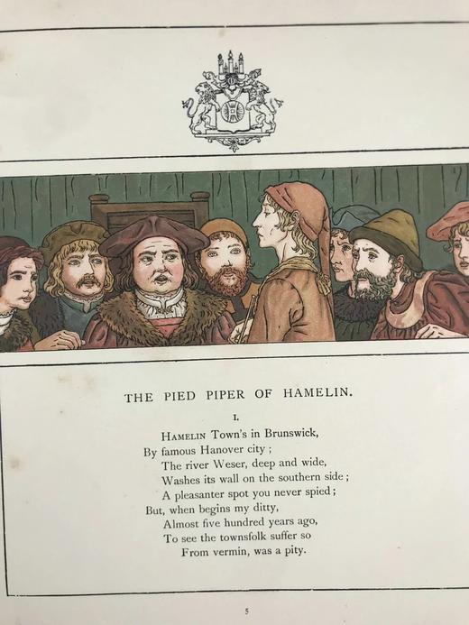 约20世纪早期 哈梅林的吹笛人 凯特·格林纳威约50幅彩色插图 精装16开 商品图4